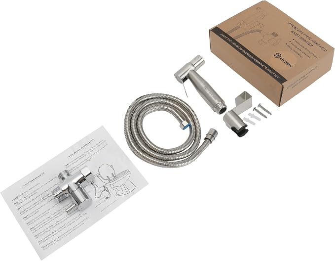 Handheld Bidet Sprayer for Toilet with Adjustable Water Pressure Control, Jet Spray for Toilet, Bidet Sprayer for Women and Men, Premium Handheld Bidet Attachment - anees