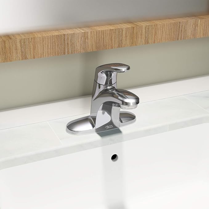American Standard 7075000.002 Colony Pro Single-Handle Bathroom Faucet with Metal Drain, 1.2 GPM, Polished Chrome