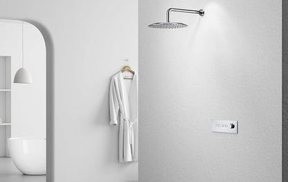 VBFF-Shower Head,rain shower head, 12 inch- Round Shower Head, 1.8 GPM Flow Rate, rainfall showerhead,VBFF13 (Chrome)