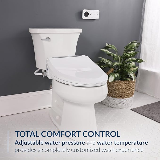 Bio Bidet USPA PRO Modern Bidet Seat, Warm Water, Heated Seat & Dryer, Remote Control, Elongated