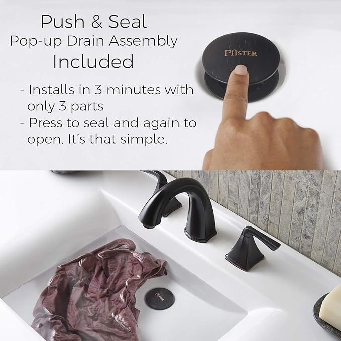 Pfister LF-M42-YPYY Ashfield Single Control 4" Centerset Bathroom Faucet in Tuscan Bronze, 1.2gpm