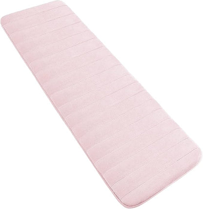 Yimobra Bathroom Runner Rugs 72"x24" Non Slip Washable Memory Foam Bath Mat, Super Soft Water Absorbent Hallway Carpet for Vanity Tub Shower, Pink