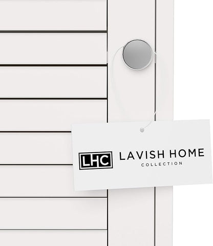 Lavish Home Bathroom Cabinet - Freestanding Storage Organizer for Towels or Laundry Room - Adjustable Shelf and Shutter Style Door (White)