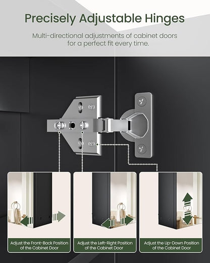 Bathroom Medicine Cabinet, Wall-Mounted Bathroom Vanity with Mirror, Bathroom Medicine Cabinet with Storage Function, Hanging Storage Cabinet, Adjustable Shelves, Black