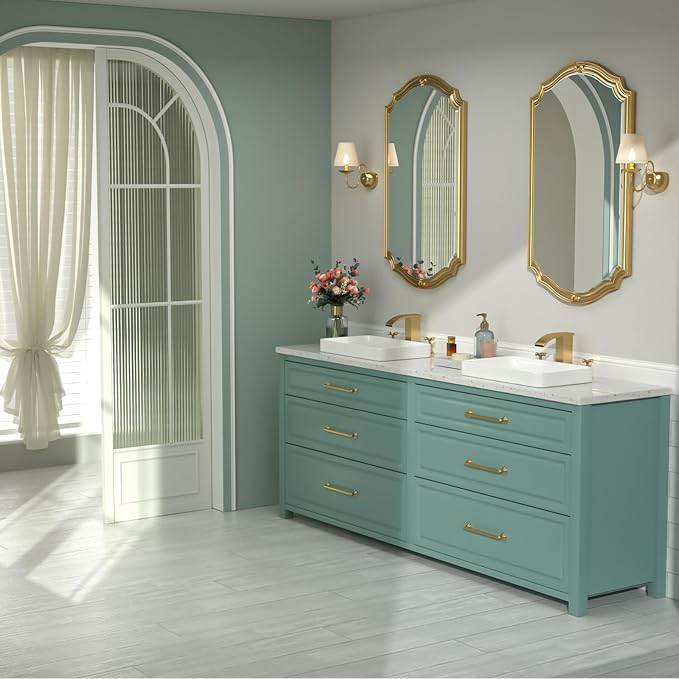 Vessel Sink-Beslend Bathroom Semi Recessed Sinks 19x12 Rectangular White Ceramic Modern Vessel Sinks Bath Wash Sink Bowl Vanity Sink Above Counter Basin