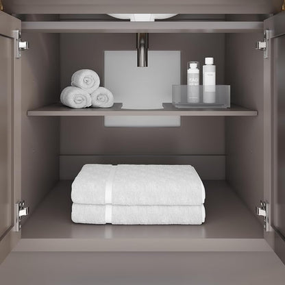 Capri III 48" Single Sink Bathroom Vanity With Stealth Organizer, Solid Wood Bathroom Cabinet with Engineered Stone Countertop & Backspalsh, Soft Closing Door & Drawer, Pre-Assembled, Mink