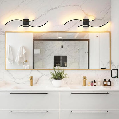 KARTOOSH Hardwired LED Vanity Lights for Bathroom | 1 Pack 31.5 Inch, 3CCT Dimmable, Waterproof, Rustproof, Bathroom Light Fixtures Over Mirror