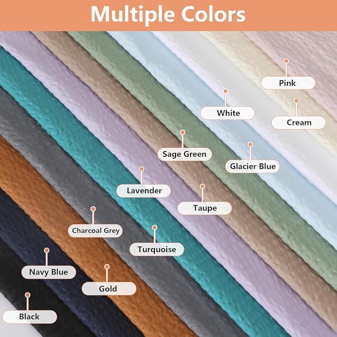 Extra Long Shower Curtain 72 x 96 Inch, 3D Embossed Textured Fabric Bathroom Shower Curtain, Large Hotel Bath Curtain with 12 Holes, Machine Washable Water Resistance, Glacier Blue