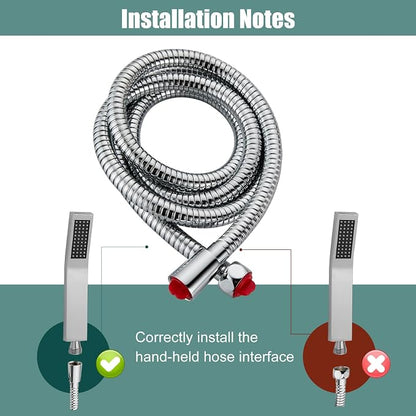 Polish Chrome Exposed Shower System 2 Functional Bathroom Shower Set 8 Inch Square Rainfall Shower Head with Hand Sprayer Wall Mounted | 2-function design with rainfall shower head, handheld shower, adjustable-height slide bar and exposed wall-mount valve