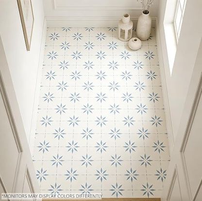 Peel and Stick Floor Tile, 7.9"x7.9" Vinyl Flooring for Bathroom Kitchen, Waterproof Non-Slip Durable Self-Adhesive Easy DIY Removable