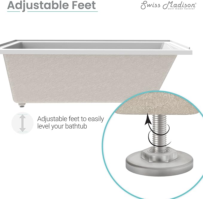Swiss Madison Voltaire 48" x 32" Right-Hand Drain Alcove Bathtub