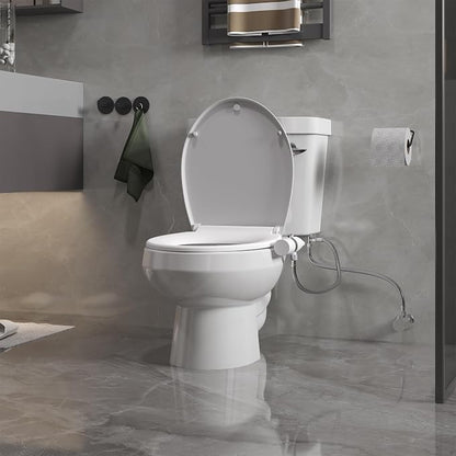 Bidet Attachment for Toilet Seat Water Pressure, Hygienic Bidets Attachment for Existing Toilets - Adjustable Fresh Water Pressure Dual Nozzle (Frontal & Rear Wash) Easy to Install,