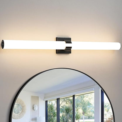Bathroom Vanity Light - 39 Inch Black Bathroom Lighting Fixtures Over Mirror 36W 3000K Dimming LED Vanity Light Bar Modern Vanity Light Fixture for Mirror Bedroom Living Room