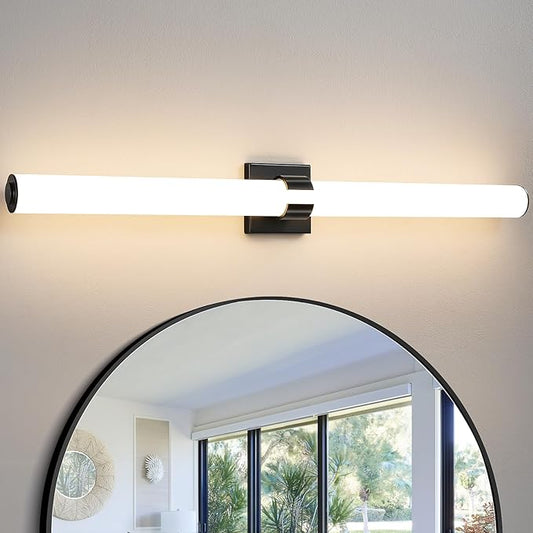 Bathroom Vanity Light - 39 Inch Black Bathroom Lighting Fixtures Over Mirror 36W 3000K Dimming LED Vanity Light Bar Modern Vanity Light Fixture for Mirror Bedroom Living Room