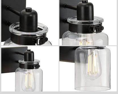 Progress Lighting P300045-020 Calhoun Collection Clear Glass Farmhouse Bath Vanity Light, 1 Light, Antique Bronze