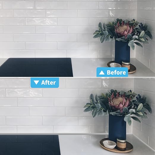 Art3d 10 ft Peel and Stick Flexible Molding Trim for Wall Tile Edge, White | Durable, Waterproof, Oil-Proof, Superior Adhesive, Useful, Easy to Clean, Ideal for Mirror Edges, Accent Walls, Backsplashes