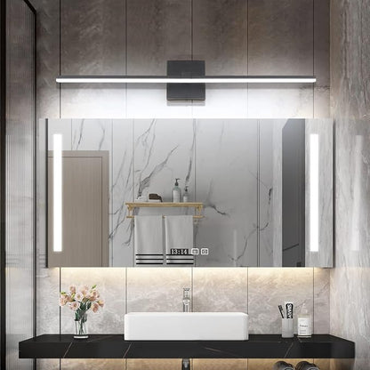 Modern Vanity Lights for Bathroom - 30 inch LED Bathroom Lights Over Mirror Black Light Fixture Bath Room 6000K Cool White
