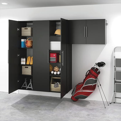Prepac's HangUps Upper Storage Cabinet - Elegant and Spacious Wall Cabinets to Maximize Your Storage, 36" Size, Classic Black Finish