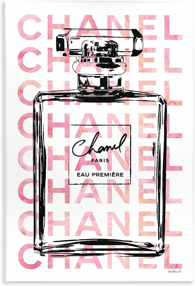 'Glam Perfume Bottle Brand Text'| Wall Plaque Art | Stupell Industries | 13 x 19 Inches, Easy to Hang and Sturdy, Made in USA, by Amanda Greenwood