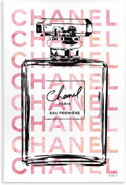 'Glam Perfume Bottle Brand Text'| Wall Plaque Art | Stupell Industries | 13 x 19 Inches, Easy to Hang and Sturdy, Made in USA, by Amanda Greenwood