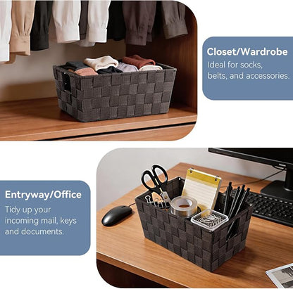 Whitmor Woven Strap Small Storage Tote - Espresso (6581-2712-ESPR)