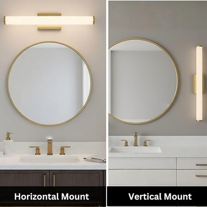 24 Inch Modern LED Vanity Light, Brushed Gold Bathroom Lighting Fixture, 3000K Warm White Light Bar for Mirror (22W, 1760Lumens, CRI>90, ETL Listed)