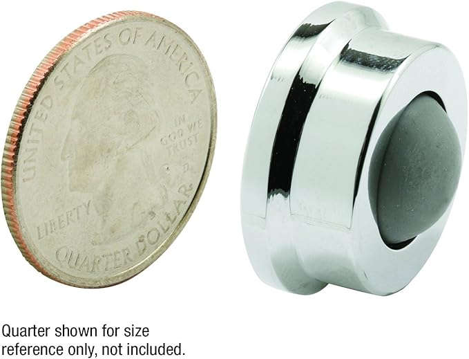 Prime-Line J 4724 Door Wall Stop, 1 In., Rubber Bumper, Polished Chrome (Single Pack)