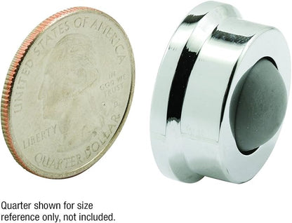 Prime-Line J 4724 Door Wall Stop, 1 In., Rubber Bumper, Polished Chrome (Single Pack)