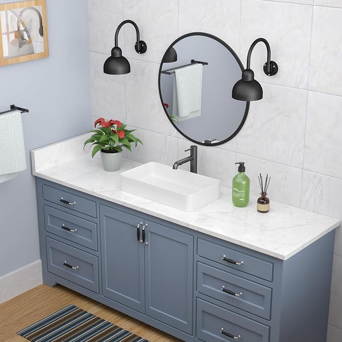 24 Inch Rectangular Bathroom Sink White Above Counter | 24"x14" Large Bathroom Sink Modern White Porcelain Ceramic Above Counter Vanity Sink Countertop Vessel Sink Art Basin