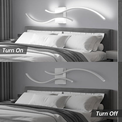 CANEOE Modern Led Wall Light Set of 2, 39inch Indoor Led Wall Sconce Lighting, Bathroom Vanity Light Fixtures Over Mirror for Living Room Hallway Bedroom Bedside Wall Lamp (White,6000K,2 Packs)