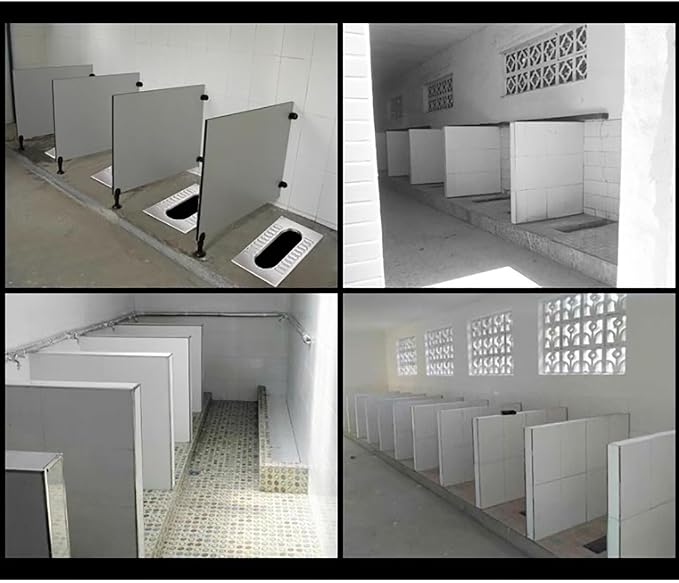 Stainless Steel Large-Bore Dry Toilet, Rural Toilet Squat Pit Renovation, Bathroom Squat Toilet, Flush-Free,