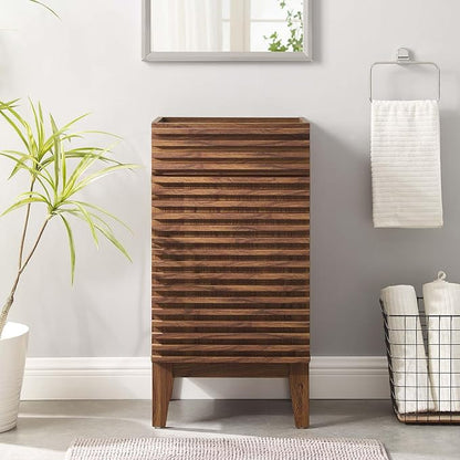 Modway Render 18" Bathroom Vanity in Walnut - Sink Basin Not Included