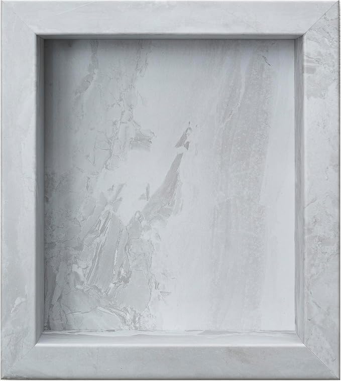 Palisade 17.5 in x 15.5 in Vinyl Shower Niche Iced Pewter/Urban Fjord | Waterproof Shower Insert