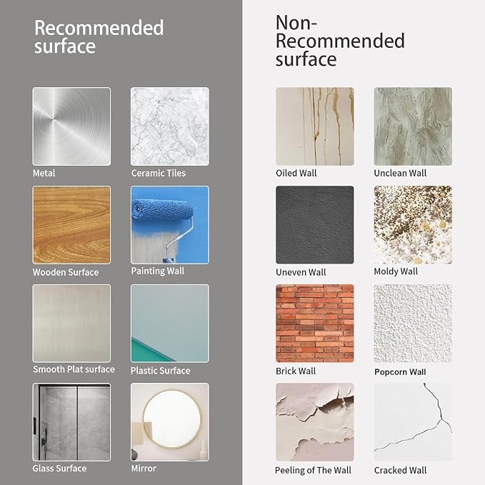 URCOLOR 10-Sheet Kitchen Backsplash Tiles Peel and Stick, 12”×12” Self Adhesive Wall Tile for Bathroom, Brushed Silver Gray