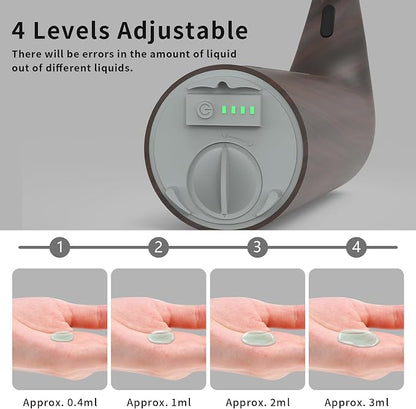 Automatic Liquid Soap Dispenser, 4-Level,13.5oz Touchless | Plastic,400ml Electric Battery Operated Hand & Dish Countertop Soap Dispensers with Sensor for Bathroom,Kitchen Sink