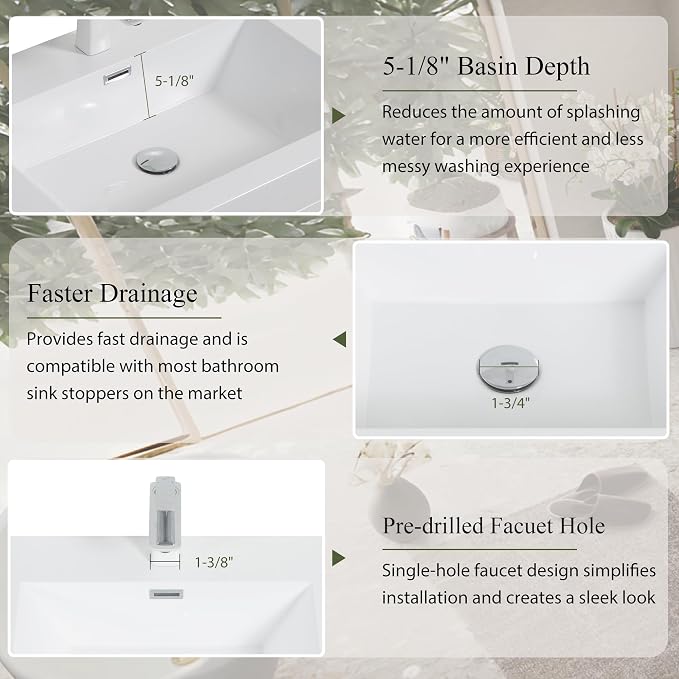 72 Inch Floating Bathroom Vanity with Double Sink, Glossy White Wall Mounted Cabinet, Stone Resin Countertop, Soft Close Drawers, Fully Assembled