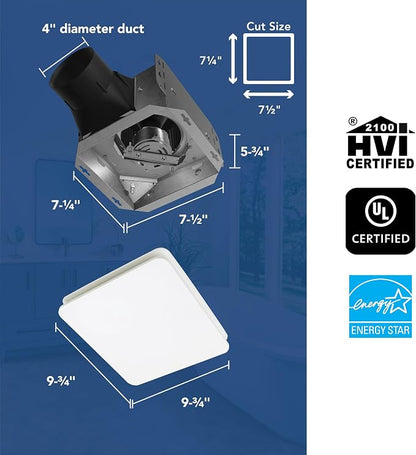 Broan-NuTone® Roomside Series Humidity Sensing Bathroom Exhaust Fan, 80 CFM, ENERGY STAR®