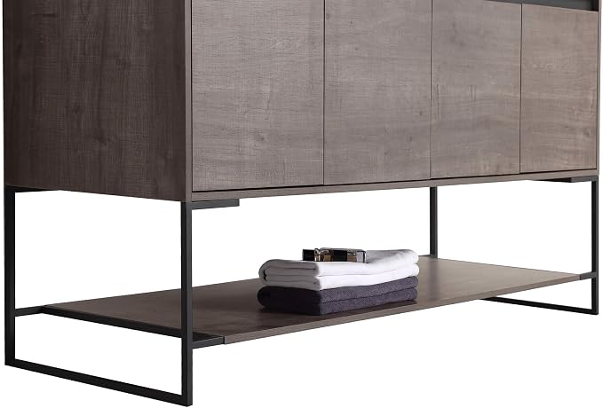 60 Inch Bathroom Vanity with Sink - Modern Knob Free Design, Elegant Space-Saving Solution for Your Bathroom - Durable, Bathroom Vanities for a Contemporary Look - Urbania Collection