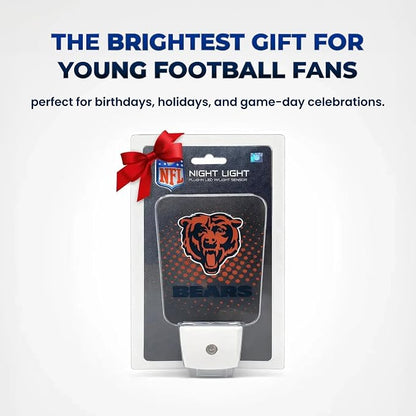 Party Animal NFL Team LED Night Light, Cleveland Browns | Energy-efficient LED light with auto-sensor & 3 light settings; Slim 5-inch design fits standard outlets for indoor use