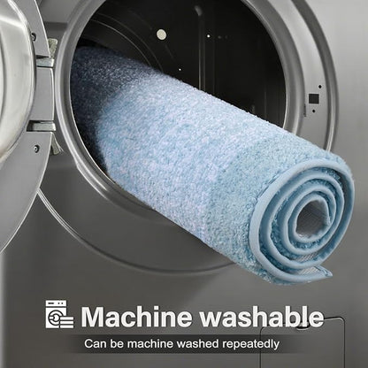 Bathroom Rugs 48x17 Non Slip Washable, Light Blue Bath Mat for Bathroom Floor Tub, Soft Absorbent Quick Dry Mats for Shower, Bathtub,Home Decor