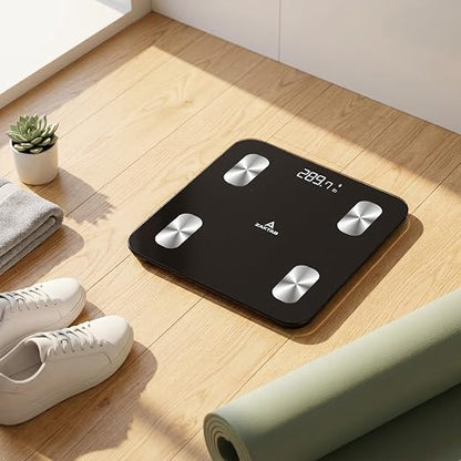 Scale for Body Weight, Accurate Weight Scale with LCD Display, Capacity upto 400 lbs, Smart BMI Scale, High Accuracy Digital Bathroom Scale, 18 Body Composition Analyzer Sync with Fitness App
