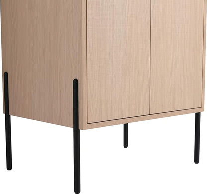Crownpoint 24 Inch Bathroom Vanity with Sink, Black Sink, White Oak Finish, Full Assembly Required, Elegant Bathroom Vanities for Modern Homes