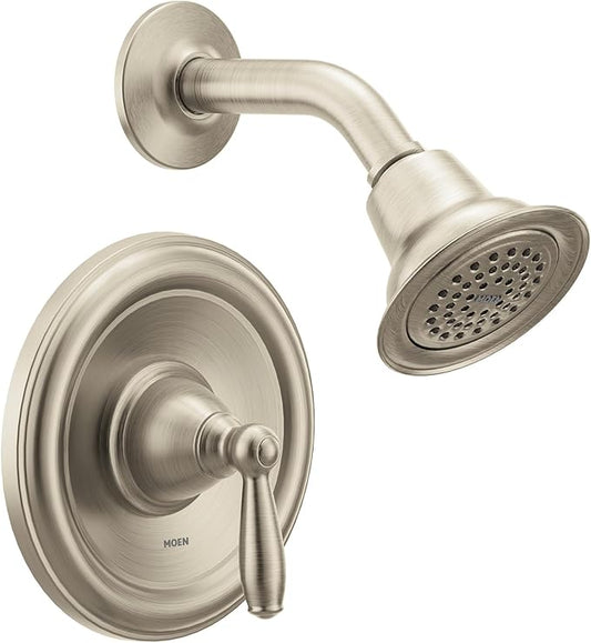 Moen Brantford Brushed Nickel Posi-Temp Pressure Balancing Eco-Performance Shower Valve Trim Kit Valve Required, T2152EPBN