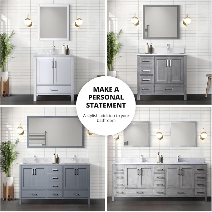 Jacques 72 in. W x 22 in. D Dark Grey Double Bath Vanity and White Quartz Top