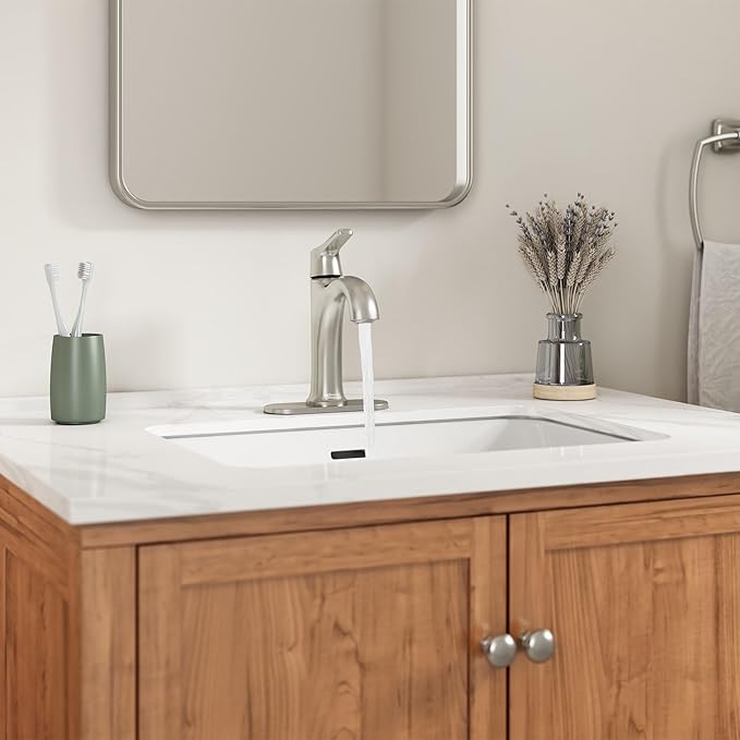 American Standard 7429101.295 Becklow Single-Handle Bathroom Faucet, 1.2 GPM, Brushed Nickel