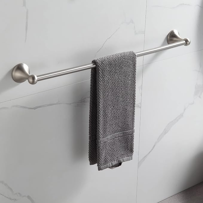 BGL Bathroom Accessory Set, Brushed Nickel Adjustable Expandable Towel Bar 4-Piece Bathroom Hardware Set Wall Mounted