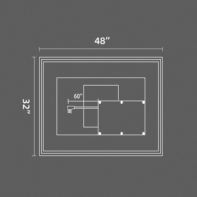 40x32 Inch LED Bathroom Mirror with Lights | Front and Backlit, 3 Colors, Dimmable, Memory, Anti Fog, Shatterproof, Horizontal/Vertical, Lighted Mirrors for Bathroom Wall