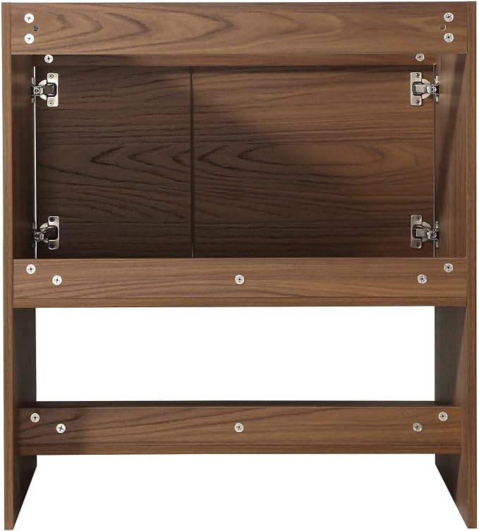 Phoenix 30 Inch Bathroom Vanity with Sink – Modern Design, Soft-Close Doors, Storage Drawers, Durable Build – Walnut Vanity for Small Bathrooms (Full Assembly Required)