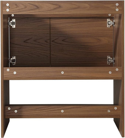 Phoenix 30 Inch Bathroom Vanity with Sink – Modern Design, Soft-Close Doors, Storage Drawers, Durable Build – Walnut Vanity for Small Bathrooms (Full Assembly Required)