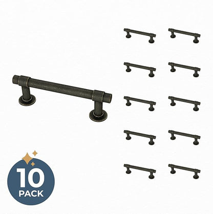 Franklin Brass Francisco (10-Pack) Cabinet Handles 3" Hole Center Pulls | Warm Chestnut Hardware for Kitchen Drawers, Dressers, Furniture P29520K-WCN-B